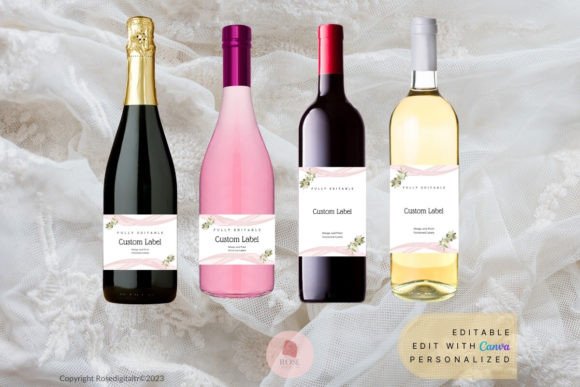 Download Bridal Shower Champagne and Wine Label - Bridal shower Collection